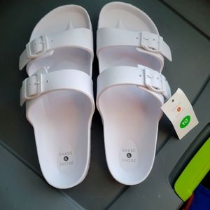 NWT womens  white sandals